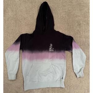 Vans Ombre Gradient Hoodie Small Purple Black Teal Fade Pullover Skatewear